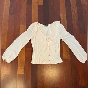 BEBE Blush Pink Blouse XS